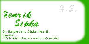 henrik sipka business card